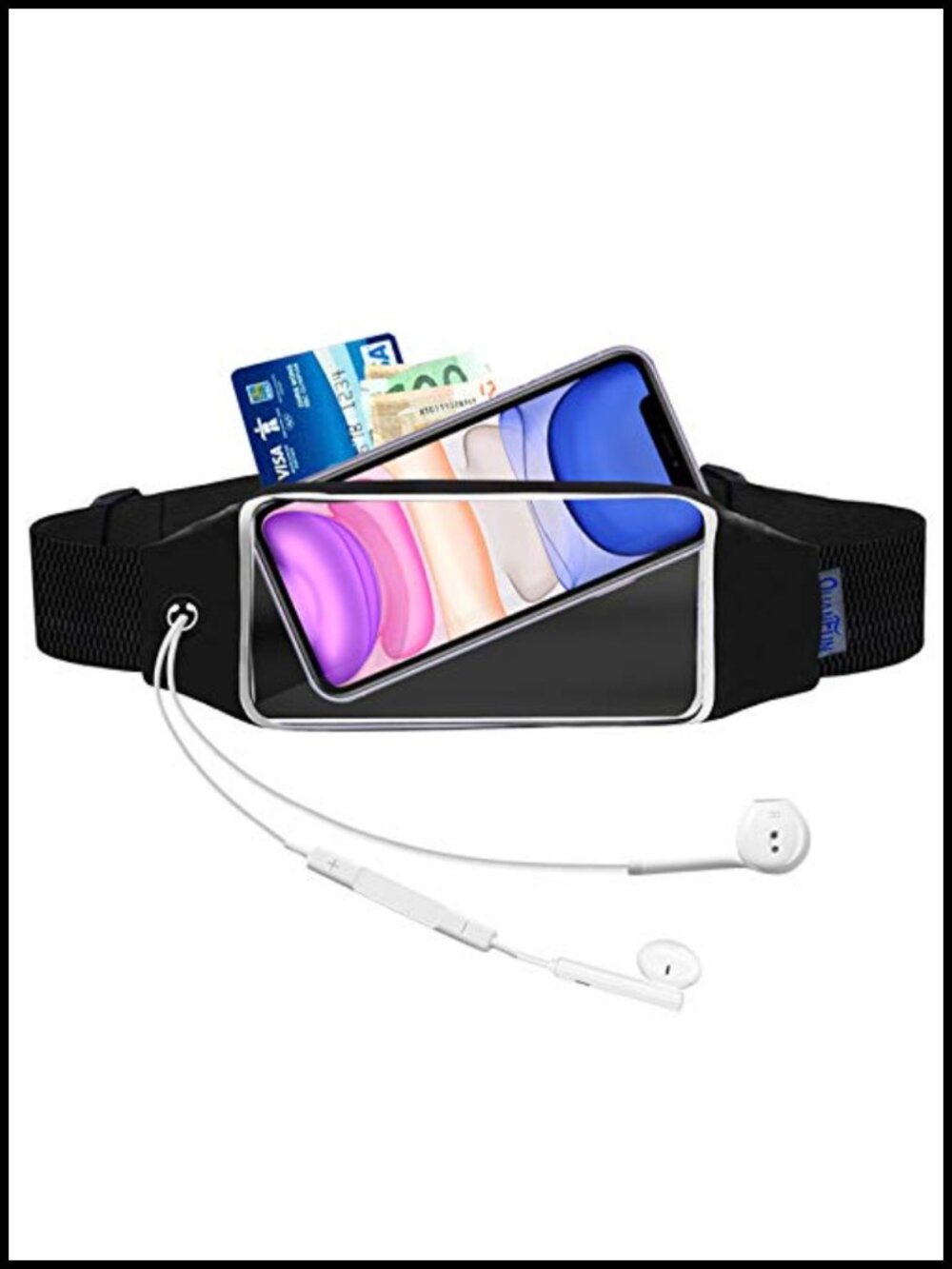 Running Belt Fanny Pack Fits Phones Up to 6.5" Waist Pack Nylon Lycra
